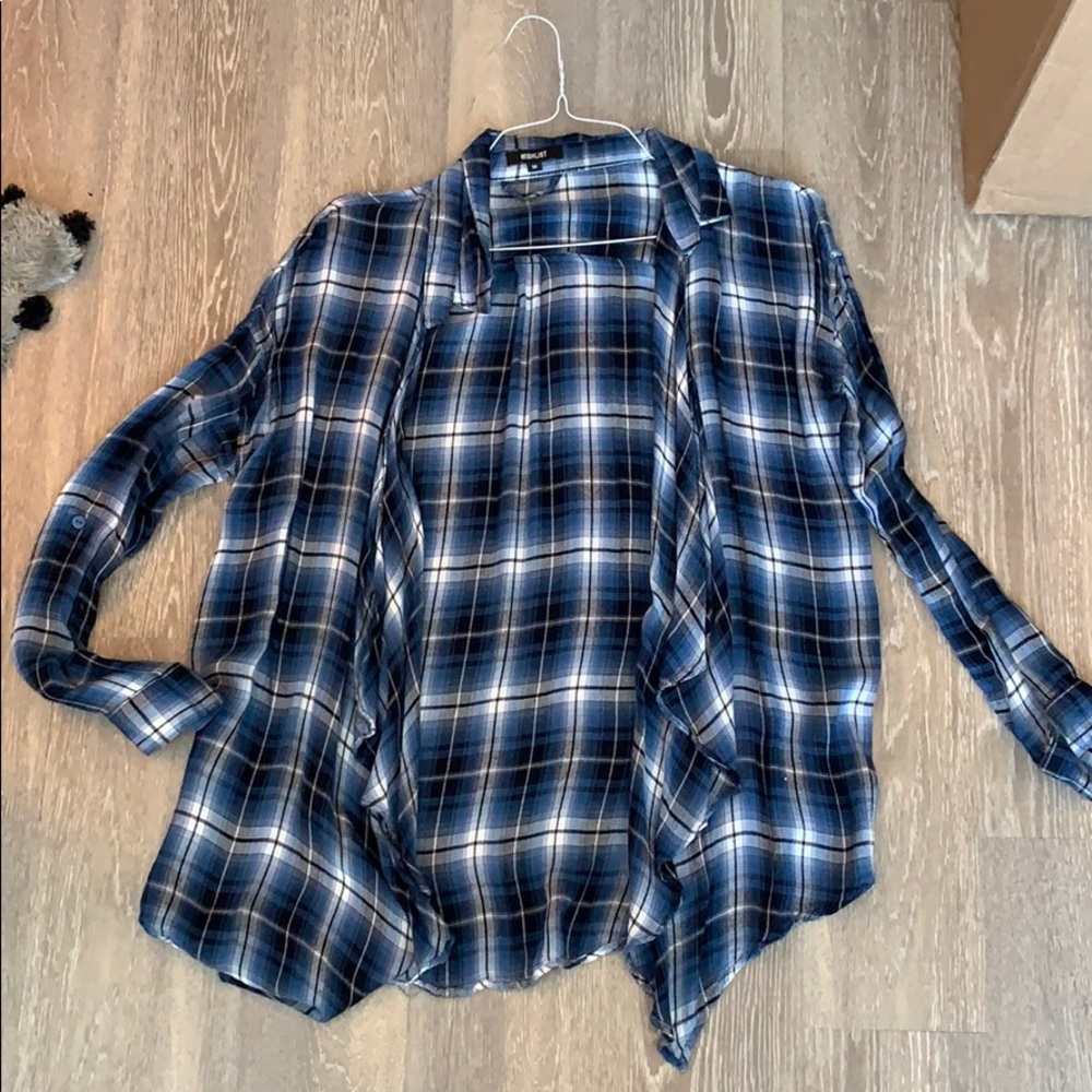 Unique flowy Flannel Sweater